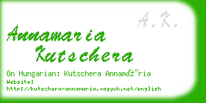 annamaria kutschera business card